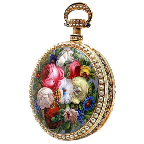 Exceptional Swiss gold quarter repeating automaton Circa 1820 Exceptional Swiss gold quarter repeating automaton Circa 1820