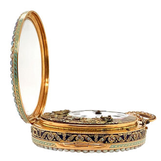 Exceptional Swiss gold quarter repeating automaton Circa 1820