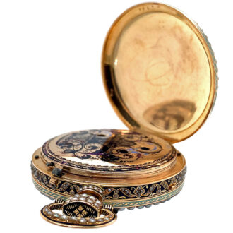 Exceptional Swiss gold quarter repeating automaton Circa 1820
