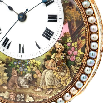 Exceptional Swiss gold quarter repeating automaton Circa 1820