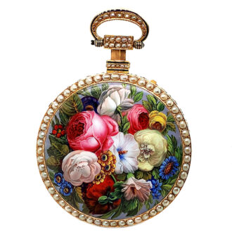 Exceptional Swiss gold quarter repeating automaton Circa 1820