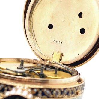 Exceptional Swiss gold quarter repeating automaton Circa 1820