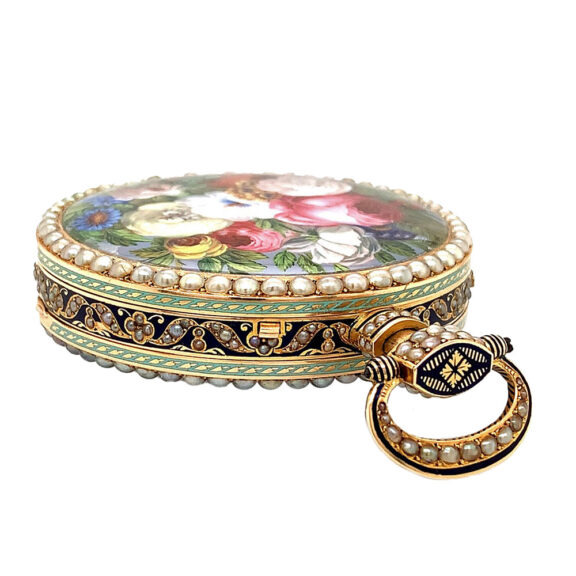 Exceptional Swiss gold quarter repeating automaton Circa 1820 Exceptional Swiss gold quarter repeating automaton Circa 1820