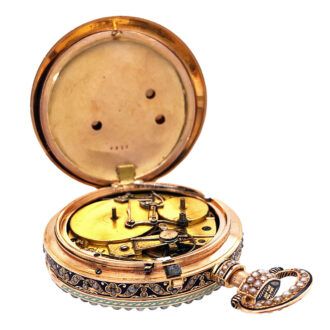 Exceptional Swiss gold quarter repeating automaton Circa 1820