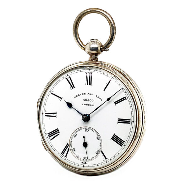 English silver and enamel decorated pocket watch Circa 1877 English silver and enamel decorated pocket watch Circa 1877