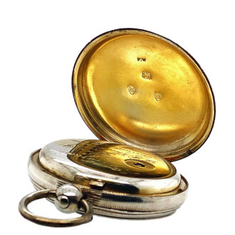 English silver and enamel decorated pocket watch Circa 1877