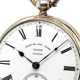 English silver and enamel decorated pocket watch Circa 1877