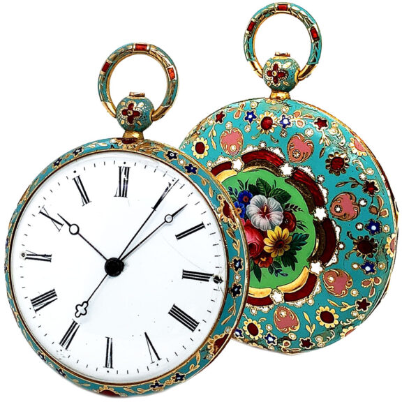 French gold and enamel watch for the Chinese market Circa 1830