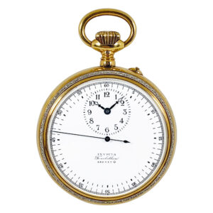 Swiss gold tourbillon lever watch with center seconds Circa 1930