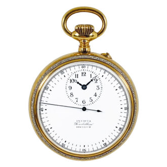 Swiss gold tourbillon lever watch with center seconds Circa 1930