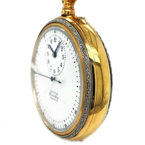 Swiss gold tourbillon lever watch with center seconds Circa 1930 Swiss gold tourbillon lever watch with center seconds Circa 1930