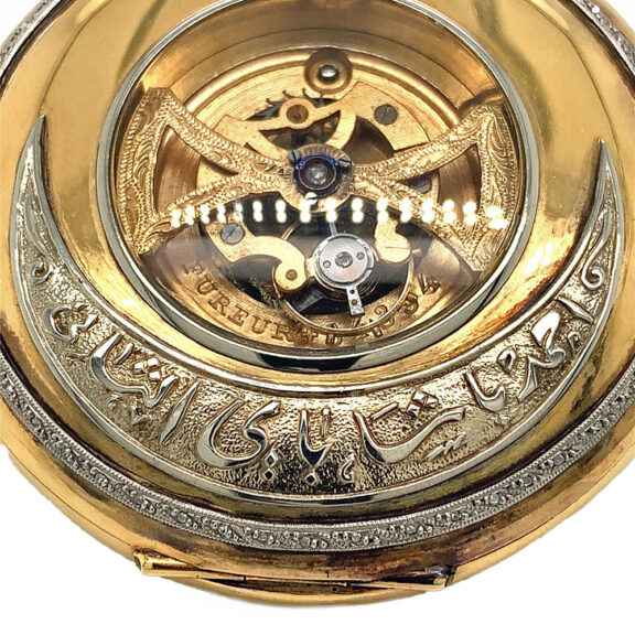 Swiss gold tourbillon lever watch with center seconds Circa 1930 Swiss gold tourbillon lever watch with center seconds Circa 1930