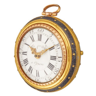 A verge in 20 carat gold pair cases and glazed outer Circa 1775