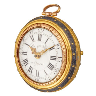 A verge in 20 carat gold pair cases and glazed outer Circa 1775