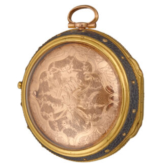 A verge in 20 carat gold pair cases and glazed outer Circa 1775