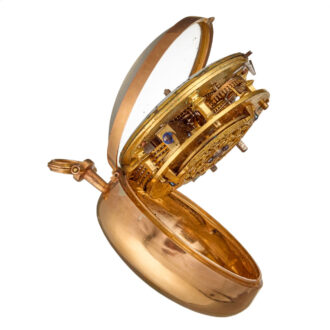 A verge in 20 carat gold pair cases and glazed outer Circa 1775