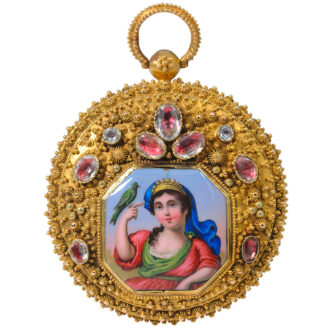 Swiss gold and enamel verge pocket watch Circa 1810