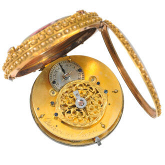 Swiss gold and enamel verge pocket watch Circa 1810