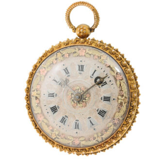 Swiss gold and enamel verge pocket watch Circa 1810