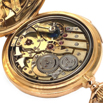Swiss gold minute repeating carillon pocket watch Circa 1900
