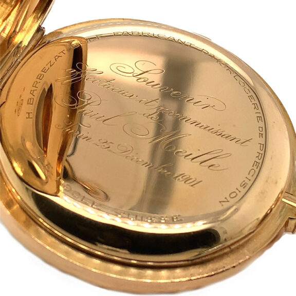 Swiss gold minute repeating carillon pocket watch Circa 1900 Swiss gold minute repeating carillon pocket watch Circa 1900