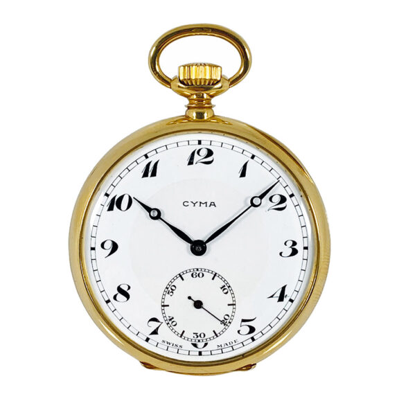 Fine Swiss 18 carat gold open faced lever watch Circa 1947