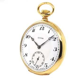 Fine Swiss 18 carat gold open faced lever watch Circa 1947