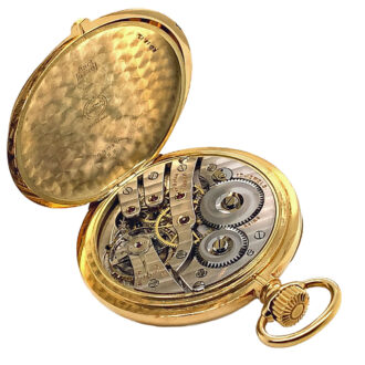 Fine Swiss 18 carat gold open faced lever watch Circa 1947