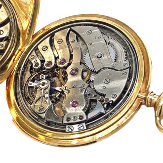 Swiss 18K gold minute repeating lever dress watch Circa 1910
