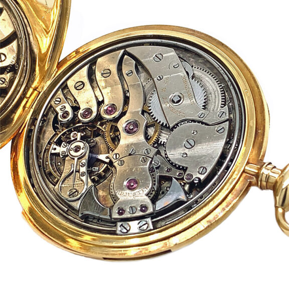 Swiss 18K gold minute repeating lever dress watch Circa 1910 Swiss 18K gold minute repeating lever dress watch Circa 1910