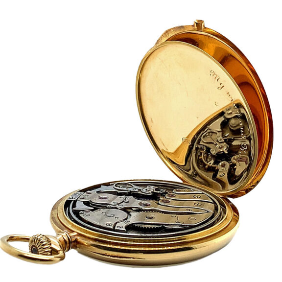Swiss 18K gold minute repeating lever dress watch Circa 1910 Swiss 18K gold minute repeating lever dress watch Circa 1910