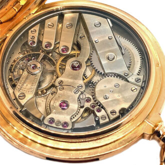 Swiss gold minute repeating precision pocket watch Circa 1900