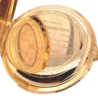 Swiss gold minute repeating precision pocket watch Circa 1900