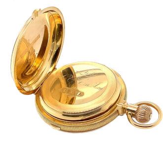 Swiss gold hunting cased complicated lever watch Circa 1890