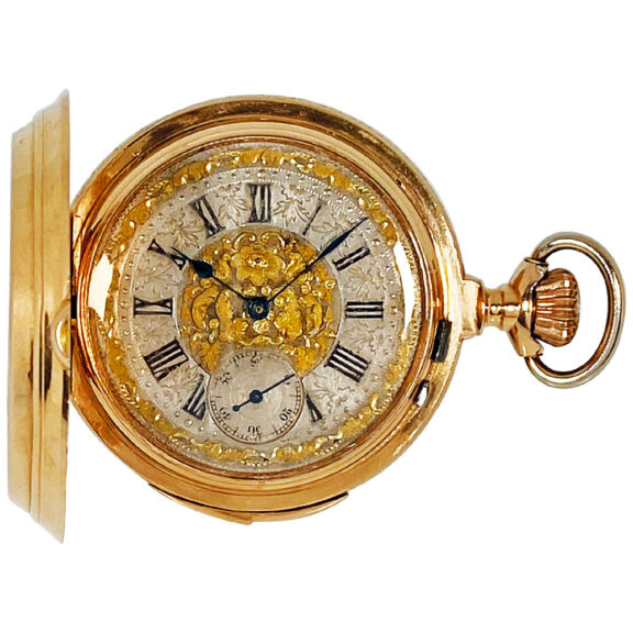 Swiss quarter repeater with concealed erotic scene Circa 1900