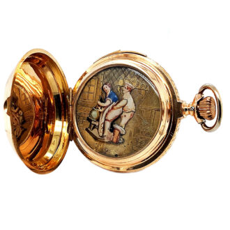 Swiss quarter repeater with concealed erotic scene Circa 1900