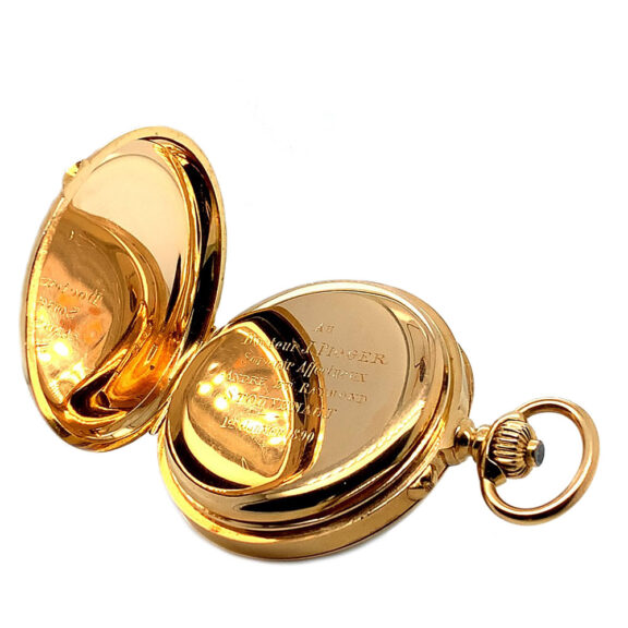 French 18K gold lever watch with chronograph Circa 1890 French 18K gold lever watch with chronograph Circa 1890