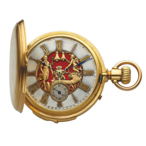 Swiss hunting cased minute repeating pocket watch Circa 1900