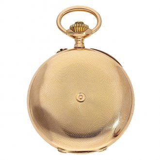 French 18 carat gold half hunting cased pocket chronometer Circa 1890