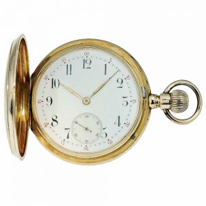 German 14k gold Glashütte pocket watch Circa 1888