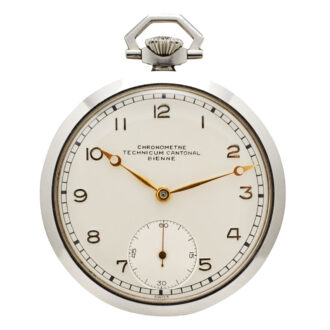 Swiss horological school stainless steel lever watch Circa 1935