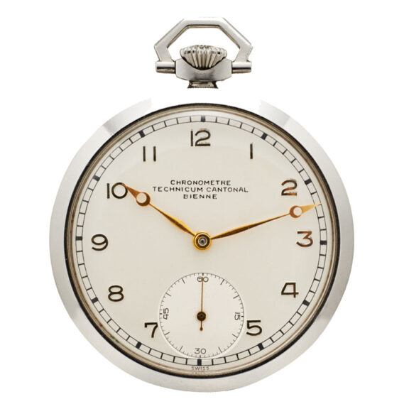 Swiss horological school stainless steel lever watch Circa 1935