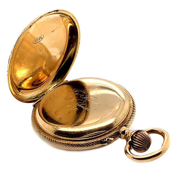 Swiss gold enamel miniature riflemen's pocket watch Circa 1898 Swiss gold enamel miniature riflemen's pocket watch Circa 1898