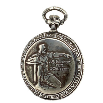 Rare Swiss silver shooting contest pocket watch Circa 1921
