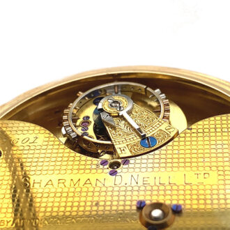 Danish gold half hunting cased carrousel watch Circa 1905