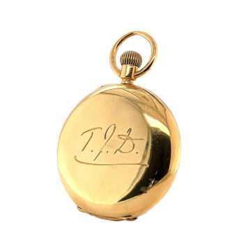 Danish gold half hunting cased carrousel watch Circa 1905