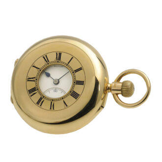 Danish gold half hunting cased carrousel watch Circa 1905