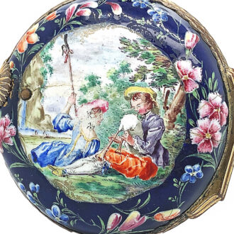 English brass and enamel verge pocket watch Circa 1795