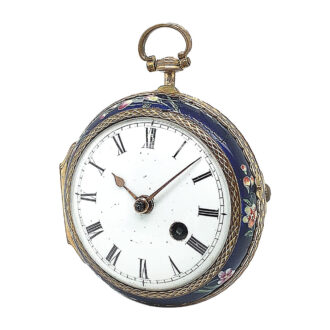 English brass and enamel verge pocket watch Circa 1795