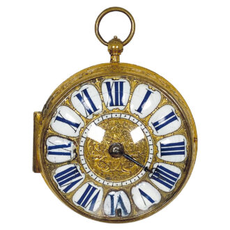 804-351-105-(1) French decorative single-hand verge pocket watch Circa 1700